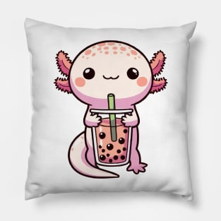 baby axolotl boba Pillow