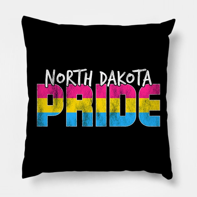 North Dakota Pride Pansexual Flag Pillow by wheedesign