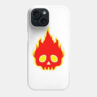 Skull on fire Phone Case