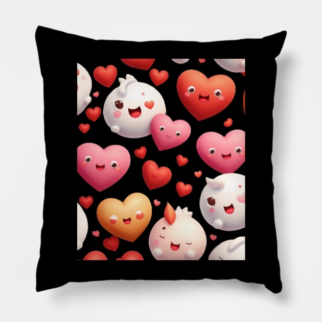 Valentines Day Pattern 2023 Pillow by Wolf77