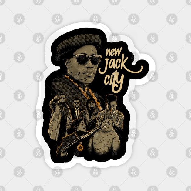 Graphic New Jack Magnet by Black Demon Bear