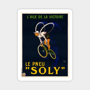 Le Pneu Soly France Vintage Poster 1922 Magnet