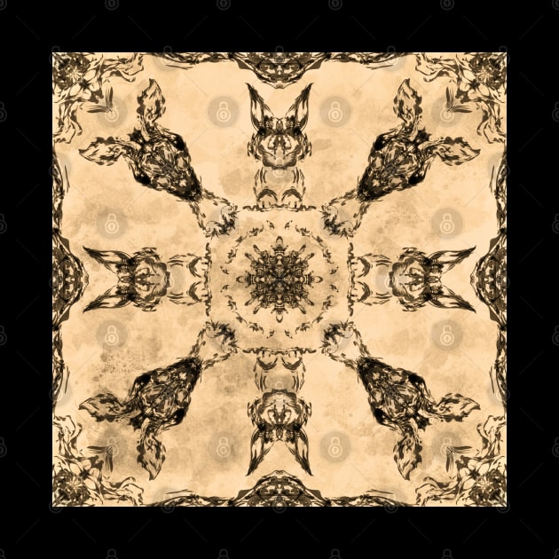 Deer and Rabbits mandala by Kcinnik