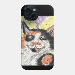 Happy Calico cat face art Phone Case