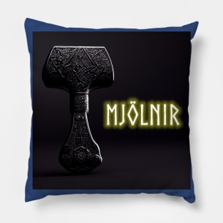 Mighty Mjolnir Thor Hammer Norse Pillow