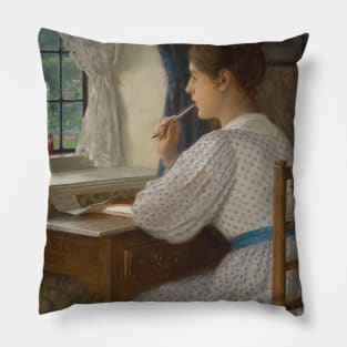 Straying Thoughts by Edmund Leighton Pillow