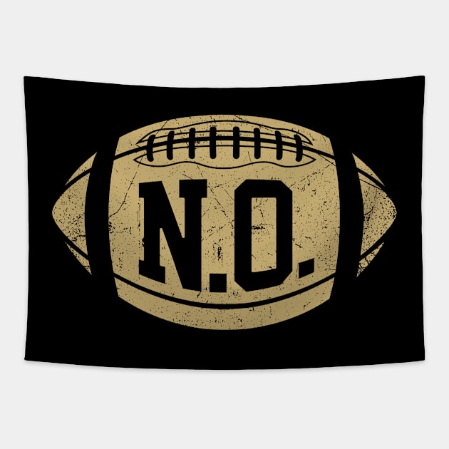 NO Retro Football - Black Tapestry by KFig21