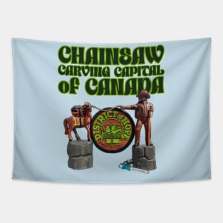 Hope BC - Chainsaw Carving Capital of Canada Tapestry