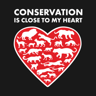 Felines Conservation Heart T-Shirt