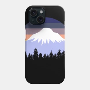 Retro Sunset Pacific Northwest Forest Phone Case