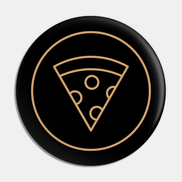 Pepperoni Pizza Logo Pin by InkyArt