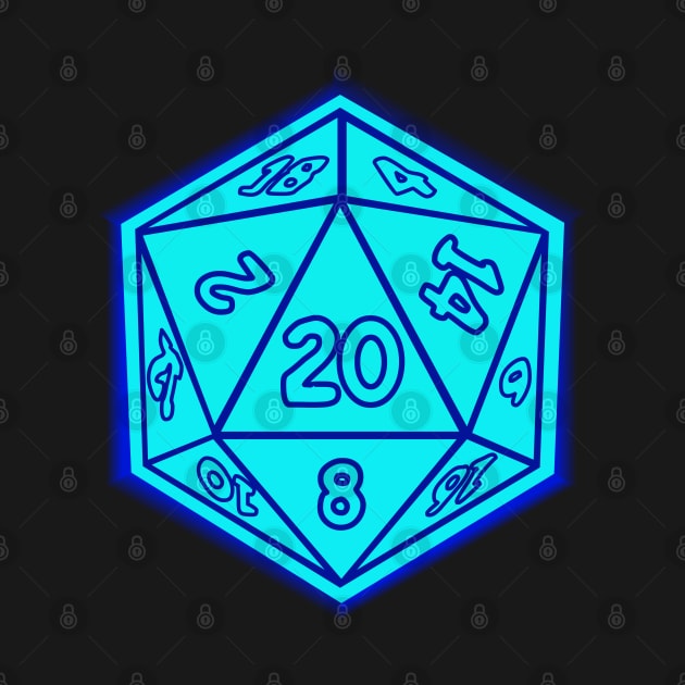 Critical Hit Glowing Dice Funny Dungeons And Dragons DND D20 Lover by Bingeprints