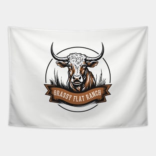 Grassy Flat Ranch Cow Tapestry