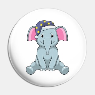 Elephant at Sleeping with Night cap Pin