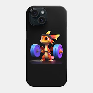 Rufie the Dragon - Weightlifting #53 Phone Case