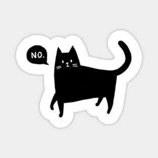 Black Cat Says No Magnet