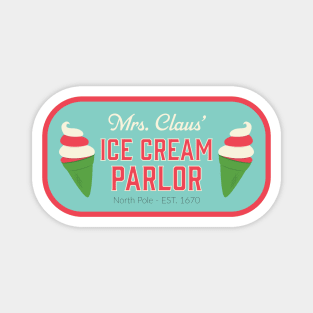 Mrs Claus Ice Cream Parlor Magnet