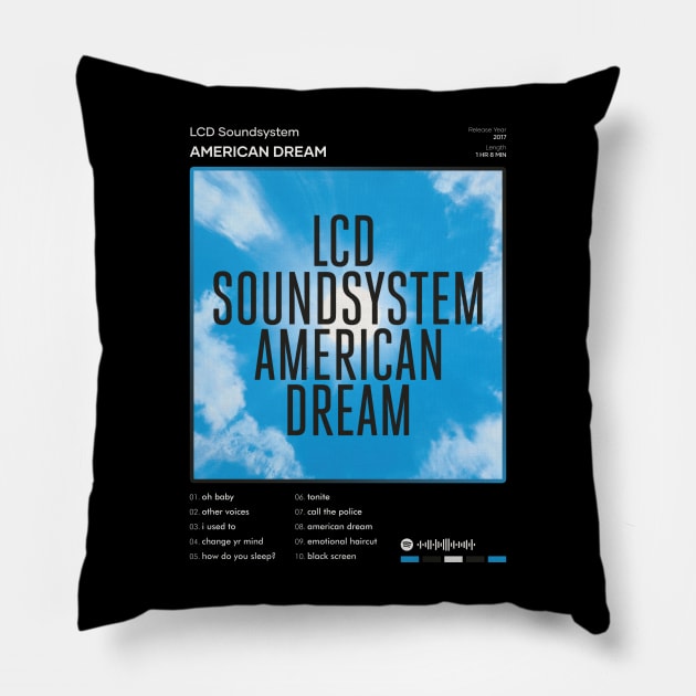 LCD Soundsystem - american dream Tracklist Album Pillow by 80sRetro