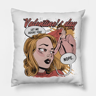 Comic style  valentine Day art Pillow