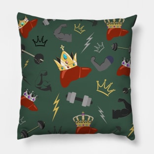 Mighty Livers With Crowns And Barbells Pillow