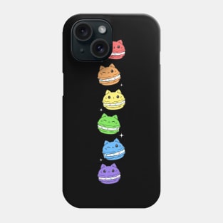 Gay Pride Flag Rainbow Cat Lgbt Cute Macaron Phone Case