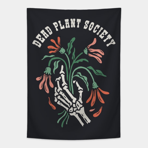 Dead Plant Society // Funny Gardening Flower Lover Tapestry by SLAG_Creative