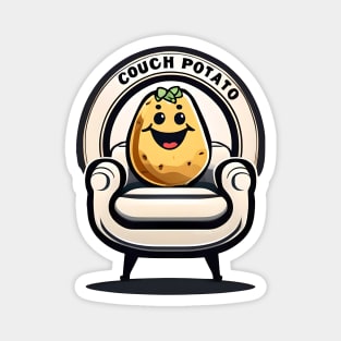 cute couch potato on an armchair Magnet