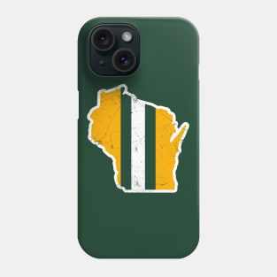 Wisconsin Helmet, Retro - Green Phone Case