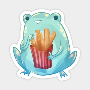 Fries Frog Magnet