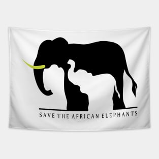 Save the African Elephants Tapestry