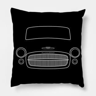 Hillman Minx classic 1950s British car white outline graphic Pillow