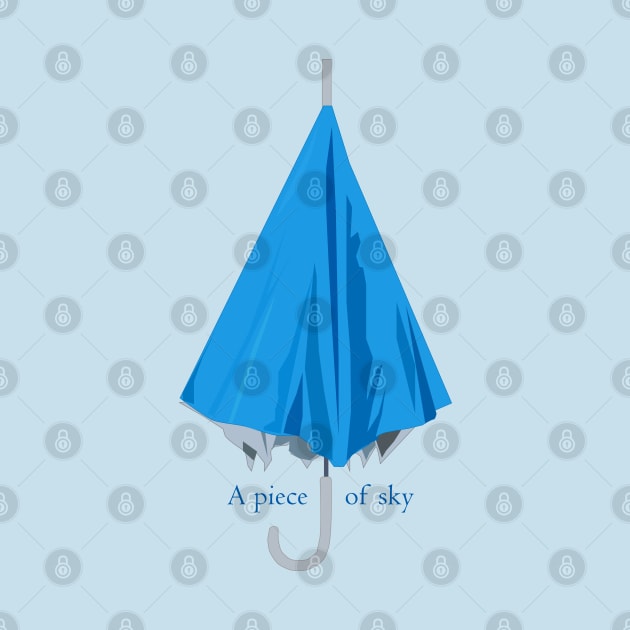 A blue umbrella by Johka