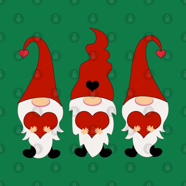 Gnomes Santa with Hearts by Imp's Dog House