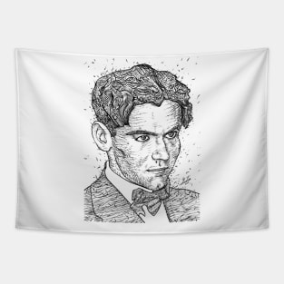 FEDERICO GARCIA LORCA ink portrait .2 Tapestry