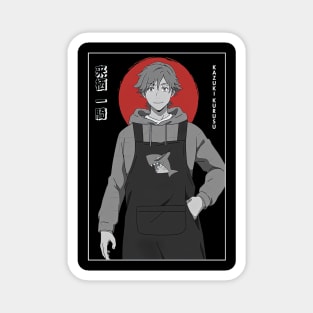 Kazuki Kurusu Simple Black Red And White Magnet