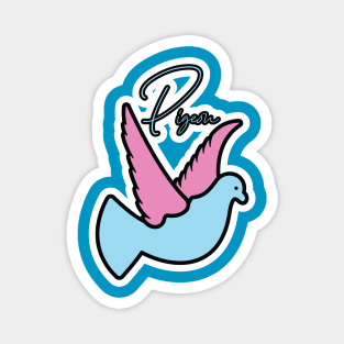 Beautiful Flying Pigeon Bird vector illustration. Animal nature icon concept. Pigeon bird logo design vec Magnet