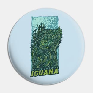 iguana hand drawn vintage Pin