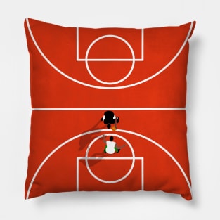 Shoot Hoops Street Basketball Court | Aerial Illustration Pillow