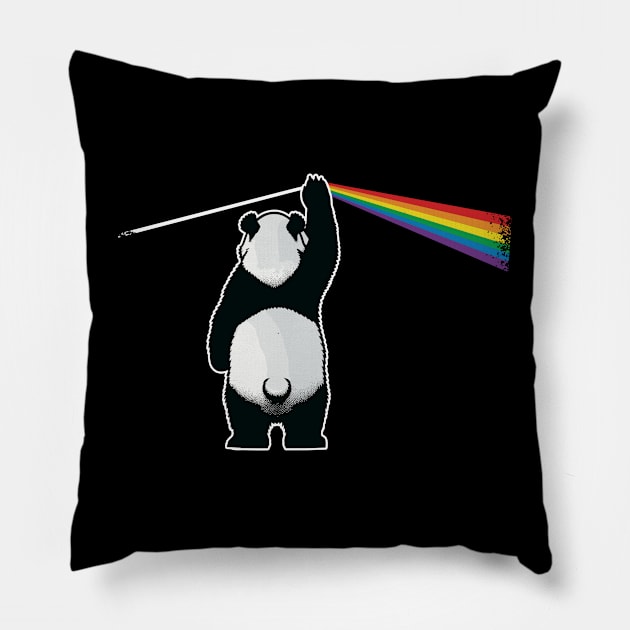 Panda Rock Music Concert Festival Funny Panda Pillow by KsuAnn