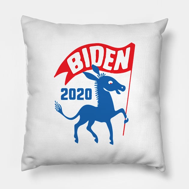 Biden 2020 Democrat Nominee - Biden Flag Democrat Donkey Pillow by andzoo