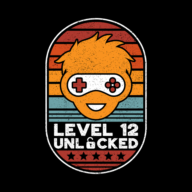 Level 12 Unlocked Video Gamer Birthday by VintageShirtShoppe