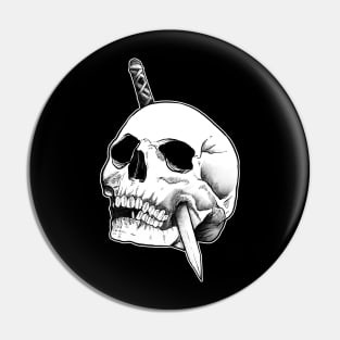 Skull and Dagger Pin