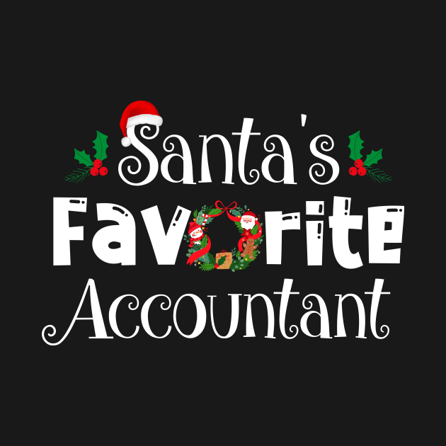 Santas Favorite Accountant Christmas Xmas Matching Pajamas by Navarra