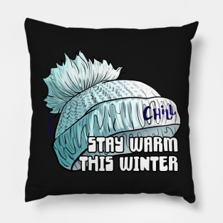 Stay warm this winter hat Pillow