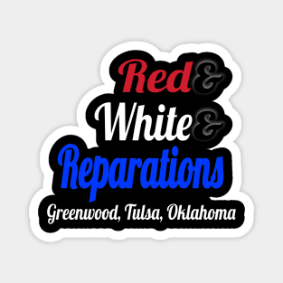 Red& White& Reparations Magnet