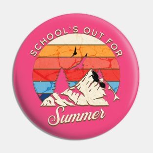 cute retro last day of school school's out for summer teacher Pin