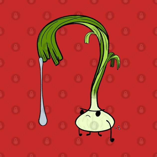 Angry Onion Vegetable Green Cartoon by Odd Creatures