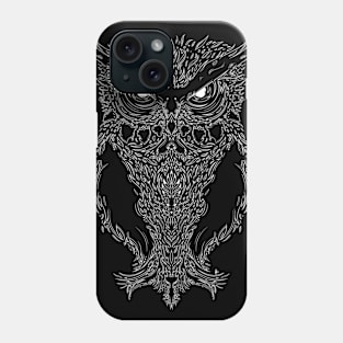 Flaming Owl White Phone Case