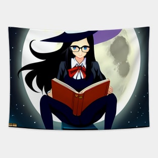 Bookworm Witch Tapestry