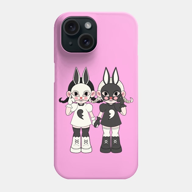 Twins Rabbit Girl Phone Case by Studio Marita